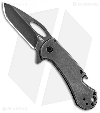 CRKT Bev-Edge Flipper Knife W/ Bottle Opener Black (2.5" Black Stonewash) 4635 1 CRKT Bev-Edge Flipper Knife W/ Bottle Opener Black (2.5" Black Stonewash) 4635