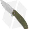 CRKT Burnley Butte Deadbolt Lock Assisted Flipper Knife Green G-10 (3.3" SW)