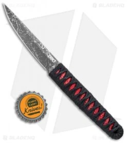 CRKT Burnley Obake Fixed Blade Knife Red (3.64" Gray TiNi) 2367R -CRKT CRKT Burnley Obake Red Gray TiNi 2367R BHQ 72808 jr bottlecap