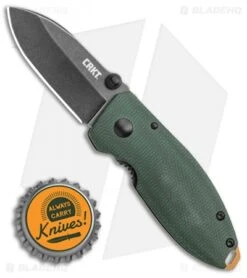 CRKT Burnley Squid Frame Lock Knife Green Micarta (2.25" Smokewash D2) -CRKT CRKT Burnley Squid Frame Lock Knife Green Micarta 2.25 Smokewash D2 BHQ 111825 LS Bottlecap