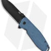 CRKT Burnley Squid XM Denim Micarta Manual Flipper Frame Lock (2.95" Black)