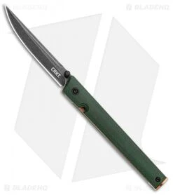CRKT CEO Liner Lock Knife Green Micarta (3.1" Smokewash D2) BHQ Exclusive