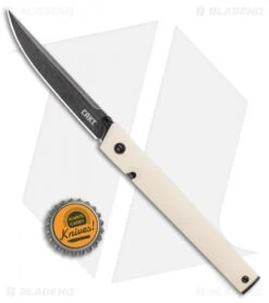 CRKT CEO Liner Lock Knife White Micarta (3.1" Smokewash D2) BHQ Exclusive -CRKT CRKT CEO Liner Lock Knife White Micarta Smokewash Exclusive BHQ 116341 jr bottlecap