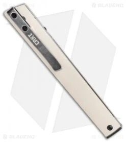 CRKT CEO Liner Lock Knife White Micarta (3.1" Smokewash D2) BHQ Exclusive -CRKT CRKT CEO Liner Lock Knife White Micarta Smokewash Exclusive BHQ 116341 jr side