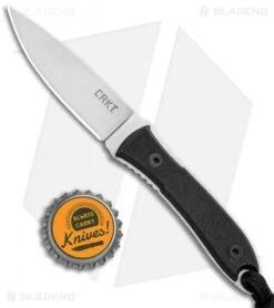 CRKT Carson F4-02N Fixed Blade Neck Knife Black G-10 (2.88" Satin) -CRKT CRKT Carson F4 02N Neck Knife Black G 10 Satin CRF402N BHQ 90721 jr bottlecap
