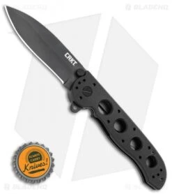 CRKT Carson M21-02G Flipper Knife Black G-10 (3" Black) -CRKT CRKT Carson M21 02G Flipper Knife Black G 10 3 Gray BHQ 3171 LS Bottlecap