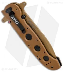 CRKT Carson M21-14DSFG Special Forces Flipper Knife Tan G-10 (3.875" Serr) -CRKT CRKT Carson M21 14DSFG Special Forces Flipper Tan G 10 Serr BHQ 4983 jr 1 side