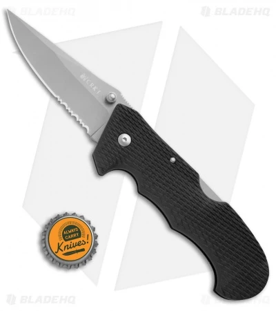 CRKT Cascade Lockback Folding Knife (3.5" Bead Blast Serr) 4 CRKT Cascade Lockback Folding Knife (3.5" Bead Blast Serr) - Image 4