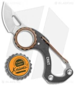 CRKT Compano Carabiner Folding Knife (1.4" Satin) 9082 -CRKT CRKT Compano Carabiner Folding Satin 9082 BHQ 119370 jr bottlecap