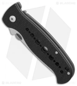 CRKT Crawford Falcon Liner Lock Knife Black Zytel (3.875" Satin) 6232 -CRKT CRKT Crawford Falcon black zytel satin BHQ 76310 er spine