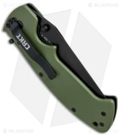 CRKT Crawford Kasper Liner Lock Knife OD Green Zytel (3.75" Black Serr) 6783KOD 6 CRKT Crawford Kasper Liner Lock Knife OD Green Zytel (3.75" Black Serr) 6783KOD -CRKT CRKT Crawford Kasper LL OD Green Zytel Black Serr CR6783KOD BHQ 43795 jr side