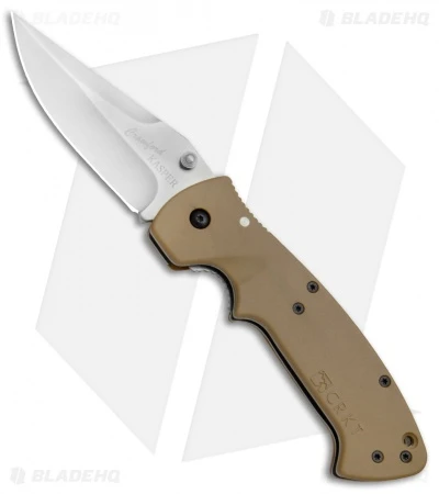 CRKT Crawford Kasper Liner Lock Knife Tan Zytel (3.75" Satin) 6773D 1 CRKT Crawford Kasper Liner Lock Knife Tan Zytel (3.75" Satin) 6773D