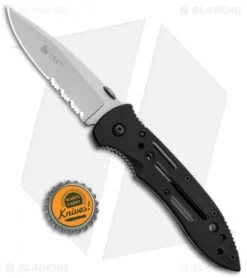 CRKT Crawford Point Guard Liner Lock Knife (3.5" Bead Blast Serr) 6763 -CRKT CRKT Crawford Point Guard LL BB Serr 6763 BHQ 87015 jr bottlecap