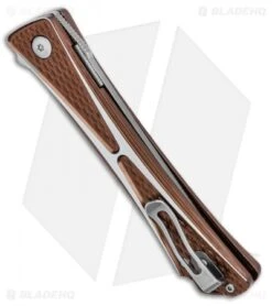 CRKT Crossbones Liner Lock Knife Bronze Aluminum (3.5" Satin) 7530B -CRKT CRKT CrossboneS Liner Lock Knife Bronze 3.5in Satin 7530B BHQ 113910 LS Side