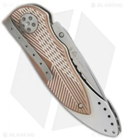 CRKT Elishewitz E-Lock Folding Knife Bronze (3.9" Satin Serr) 7333 -CRKT CRKT Elishewitz E Lock bronze satin serr 7333 BHQ 0477 er side