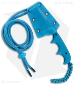 CRKT Folts Minimalist Bowie Cthulhu Neck Knife Blue GRN (2" Satin) 2387O -CRKT CRKT Folts Minimalist Bowie Cthulhu Neck Knife Blue G 10 Satin BHQ 119325 jr sheath