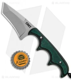 CRKT Folts Minimalist Tanto Neck Knife (2.125" Bead Blast) 2386 -CRKT CRKT Folts Minimalist Tanto Neck Knife Green Black BB 2386 BHQ 7032 jr bottlecap