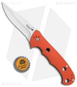 CRKT Hammond Cruiser LAWKS Liner Lock Knife Orange (3.75" Satin Serr) 7914OR -CRKT CRKT Hammond Cruiser Orange Serr CR7914OR BHQ 87149 jr bottlecap 2