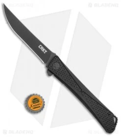 CRKT Jumbones Blackout Liner Lock Knife Aluminum (4.8" Black) 7532K -CRKT CRKT Jumbones Blackout LL Aluminum Black BHQ 113909 jr bottlecap