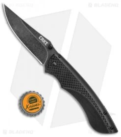CRKT Lerch Burnout Frame Lock Knife G-10/Carbon Fiber (3.625" Black) 4123K -CRKT CRKT Lerch Burnout FL G 10 CF Black SW 4123K BHQ 103932 jr bottlecap