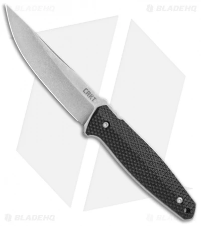 CRKT Lucas Burnley Strafe Fixed Blade Knife Black GFN (4.6" Satin)1210 1 CRKT Lucas Burnley Strafe Fixed Blade Knife Black GFN (4.6" Satin)1210