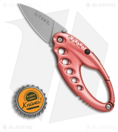 CRKT Lumabiner Pink Liner Lock Knife W/ L.E.D Light (1.6" Bead Blast) 4 CRKT Lumabiner Pink Liner Lock Knife W/ L.E.D Light (1.6" Bead Blast) - Image 4