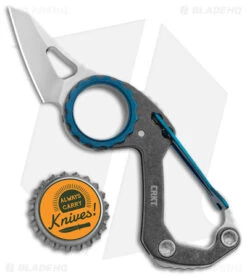 CRKT Mike Bond Compano Sheepsfoot Slip Joint Knife Carabiner (1.44" Satin) -CRKT CRKT Mike Bond Compano Sheepsfootf SJ Carabiner Satin BHQ 145867 jr bottlecap