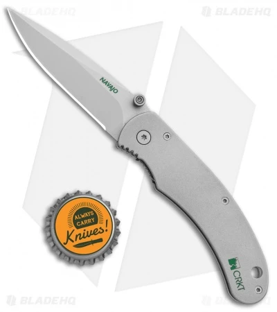 CRKT Navajo Liner Lock Knife Stainless Steel (3" Bead Blast) 6002 4 CRKT Navajo Liner Lock Knife Stainless Steel (3" Bead Blast) 6002 - Image 4