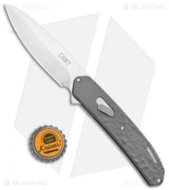 CRKT Onion Bona Fide Liner Lock Knife Gray Aluminum (3.5" Satin) K540GXP -CRKT CRKT Onion Bone Fide LL Gray Aluminum Satin K540GXP BHQ 119385 jr bottlecap