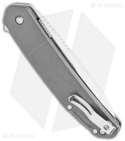 CRKT Onion Bona Fide Liner Lock Knife Gray Aluminum (3.5" Satin) K540GXP -CRKT CRKT Onion Bone Fide LL Gray Aluminum Satin K540GXP BHQ 119385 jr side