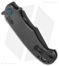 CRKT PSD Liner Lock Spring Assisted Knife Black G-10 / CF (3.6" Black Serr) 6 CRKT PSD Liner Lock Spring Assisted Knife Black G-10 / CF (3.6" Black Serr) -CRKT CRKT PSD CF G 10 Base LL DP Black BHQ 138951 jr side