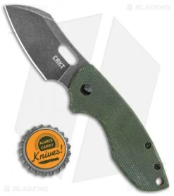 CRKT Pilar Exclusive Frame Lock Knife Green Micarta (2.4" Smokewash D2) -CRKT CRKT Pilar FL Green Micarta Smokewash D2 BHQ 113627 jr bottlecap