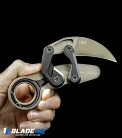 CRKT Provoke "Earth" Kinematic Morphing Karambit Folding Knife (2.4" Brown) -CRKT CRKT Provoke Earth Kinematic Morphing Karambit Folding Knife Brown BHQ 102503 kp in hand web