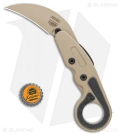 CRKT Provoke Kinematic Morphing Karambit Folding Knife (2.4" Desert Sand) -CRKT CRKT Provoke Kinematic Morphing Karambit Folding Knife 2.4in Desert Sand 4040DS BHQ 113912 LS Bottlecap