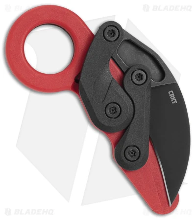 CRKT Provoke Kinematic Morphing Karambit Knife Red (2.47" Black Stonewash) 2 CRKT Provoke Kinematic Morphing Karambit Knife Red (2.47" Black Stonewash) - Image 2
