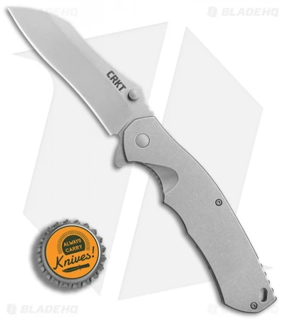CRKT Rasp Frame Lock Flipper Knife Stainless Steel (3.67" Stonewash) 2081 4 CRKT Rasp Frame Lock Flipper Knife Stainless Steel (3.67" Stonewash) 2081 - Image 4