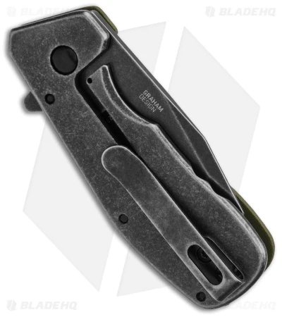 CRKT Graham Razelcliffe Frame Lock Knife OD Green G-10 (2.4" Black Stonewash) 3 CRKT Graham Razelcliffe Frame Lock Knife OD Green G-10 (2.4" Black Stonewash) - Image 3