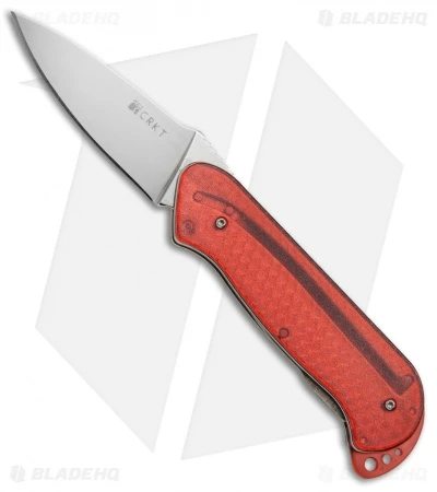 CRKT Rollock Pocket Knife Red Translucent (2.25" Polish) 5202R 1 CRKT Rollock Pocket Knife Red Translucent (2.25" Polish) 5202R