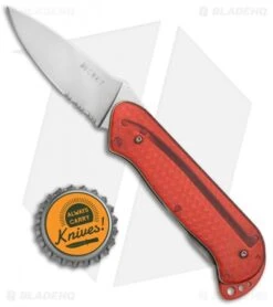CRKT Rollock Pocket Knife Red Translucent (2.25" Polish Serr) 5212R -CRKT CRKT Rollock Red Translucent Polish Serr 5212R BHQ 68539 jr bottlecap