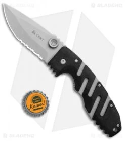 CRKT Ryan Seven Liner Lock Knife (3.375" Bead Blast Serr) 6813 -CRKT CRKT Ryan Seven LL BB Serr 6813 BHQ 87018 jr bottlecap