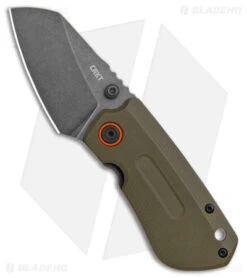 CRKT Schwarz Overland Compact Frame Lock Knife OD Green G-10 (2.24" Black) 6277