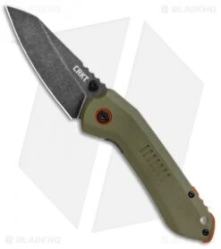CRKT Schwarz Overland Frame Lock Knife OD Green G10 (2.99" Stonewash) 6280 -CRKT CRKT Swarz Overland FL OD Green G 10 Black SW 6280 BHQ 103632 jr