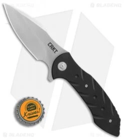 CRKT Ochs Terrestrial Liner Lock Knife Black G-10 (3.3" Satin) 5370 -CRKT CRKT Terrestrial Black G10 satin BHQ 76680 er bottlecap