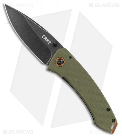 CRKT Burnley Tuna Frame Lock Knife Green G-10 (3.25" Black) 2520 1 CRKT Burnley Tuna Frame Lock Knife Green G-10 (3.25" Black) 2520