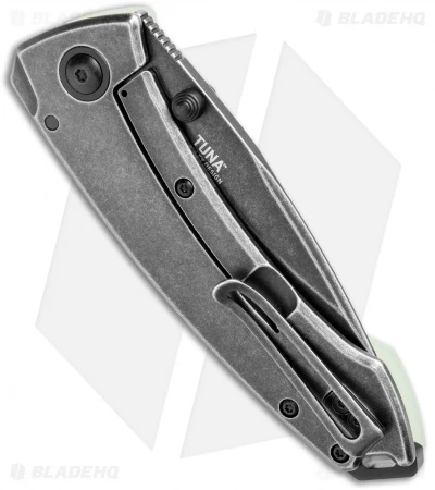 CRKT Tuna Frame Lock Blade HQ Exclusive Knife Natural G-10 (3.25" Smokewash D2) 3 CRKT Tuna Frame Lock Blade HQ Exclusive Knife Natural G-10 (3.25" Smokewash D2) - Image 3