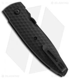 CRKT Lucas Burnley Aux Liner Lock Folding Knife Black (3.25" Black Serr)1221K -CRKT CRKT lucas burnley aux black black 1221K BHQ 51816 er side