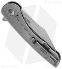 CRKT Jettison Frame Lock Flipper Knife (3.25" Stonewash) 6130 -CRKT ckrt jettison 6130 cm side