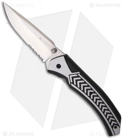 CRKT Lift Off Stainless Steel Spring Assisted Knife (3.5" Satin Serr) 6835 1 CRKT Lift Off Stainless Steel Spring Assisted Knife (3.5" Satin Serr) 6835