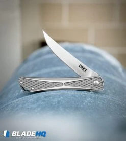 CRKT Crossbones Limited Edition Liner Lock Knife Ti (3.5" Satin M390) 7531 -CRKT crkt crossbones 7530 BHQ 51835 dl