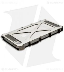 CRKT INoxCase Stainless Steel IPhone 5 Case 180Â° Cover INOX5S -CRKT inox inoxcase iphone5 stainless steel satin 180 inox5s back